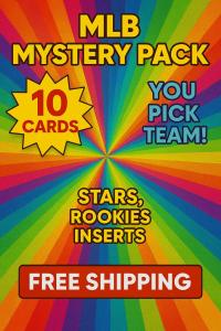 MLB Mystery Card Pack – 10 Cards – Choose Team!