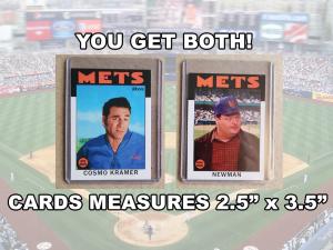 Kramer and Newman Baseball Card Parody Art