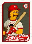 Don Mattingly Simpsons Custom Softball Trading Card