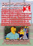 Don Mattingly Simpsons Custom Softball Trading Card