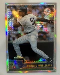 1996 Topps Chrome Bernie Williams Refractor Card