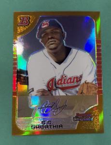 2005 Bowman Chrome CC Sabathia Gold Refractor /50