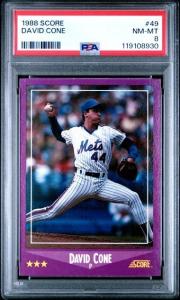 1988 Score David Cone #49 Sports Card