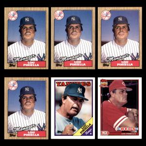 Lou Piniella 1987 Topps Yankees Baseball Card Lot