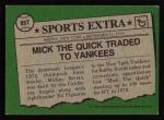 1976 Topps Mickey Rivers Traded Card #85T