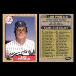 Lou Piniella 1987 Topps Yankees Baseball Card Lot