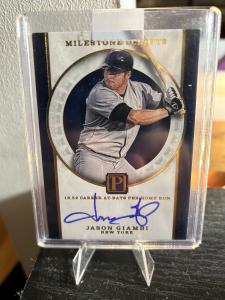 2016 Panini Pantheon Jason Giambi Gold Auto /49