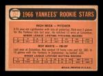 1966 Topps Roy White/Rich Beck Rookie Card