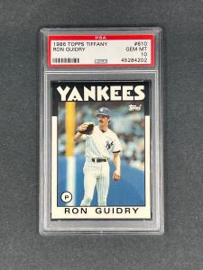 Ron Guidry 1986 Topps Tiffany #610 PSA 10