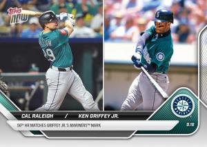 Cal Raleigh & Ken Griffey Jr. HRs Mariners Card
