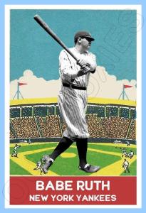 Babe Ruth 1933 DeLong Art Card - Yankees