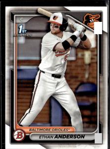 Ethan Anderson 2024 Bowman Draft Orioles 5 Card Lot