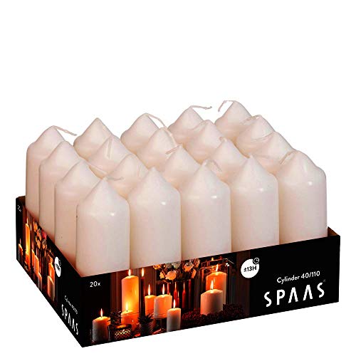 Spaas Ivory Pillar Candles - Set of 20