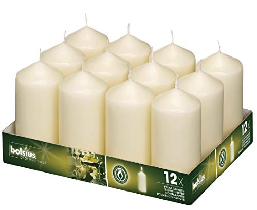 Luxurious BOLSIUS Pillar Candles - Pack of 12