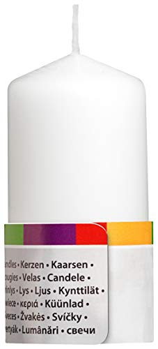 Luxury White Pillar Candles - Pack of 4