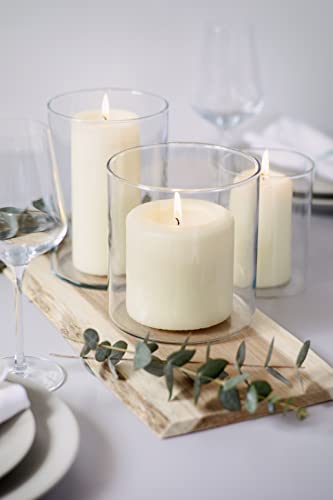 Luxury White Pillar Candles - Pack of 4