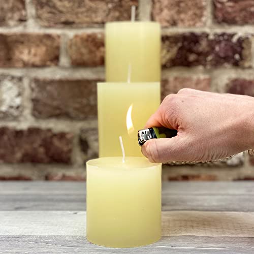 Luxury Ivory Pillar Candle Set - Romantic Wedding Gift