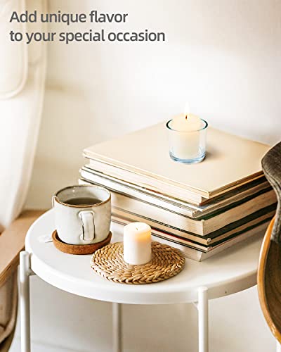 Luxury White Pillar Candles - 8 Pack