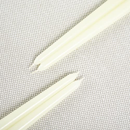 CANDWAX 8 inch Taper Candles Set of 12 - Dripless Taper Candles and Unscented Candlesticks - Perfect as Christmas Candles and Household Candles - Ivory Candles