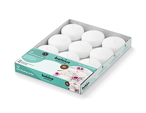 Bolsius Luxury White Floating Candles - 12 Pack