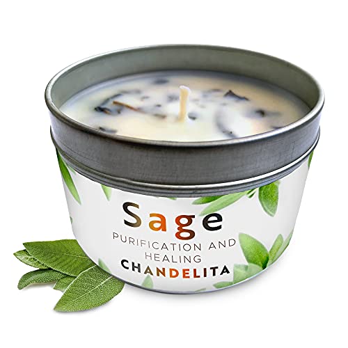 Luxury Aromatherapy Candle - Sage Scent, Chakra Healing