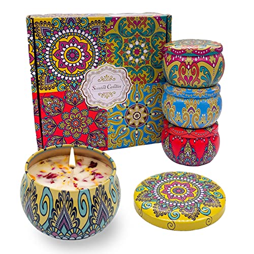 Luxury Scented Candle Gift Set in 4 Aromas