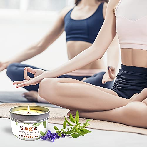 Luxury Aromatherapy Candle - Sage Scent, Chakra Healing