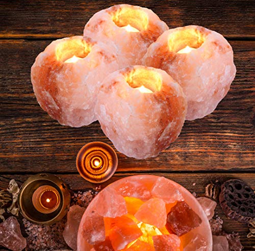 Himalayan Salt Tea Light Candle Holder Set