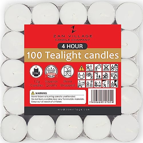 Zan Village Homeware Luxury Tea Lights - 100 Pack