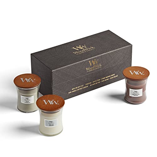 WoodWick Woody Mini Hourglass Candles, Luxury Gift Set