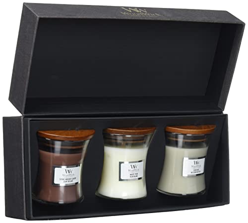 WoodWick Woody Mini Hourglass Candles, Luxury Gift Set