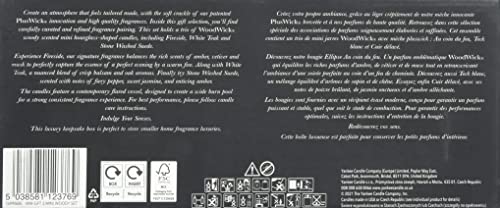 WoodWick Woody Mini Hourglass Candles, Luxury Gift Set