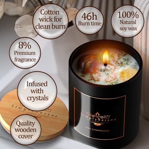 Luxurious Scented Candle with Tiger's Eye and Citrine