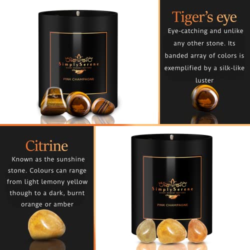 Luxurious Scented Candle with Tiger's Eye and Citrine