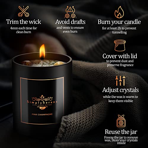 Luxurious Scented Candle with Tiger's Eye and Citrine