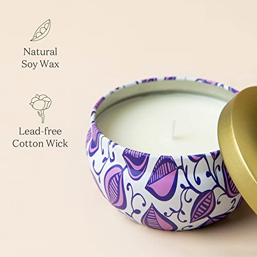 Luxury Lavender Eucalyptus Scented Candle, Natural Soy Wax