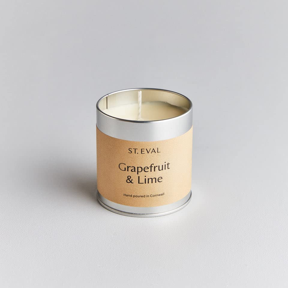 St. Eval Grapefruit & Lime Tin Candle - Refreshing Luxury Fragrance