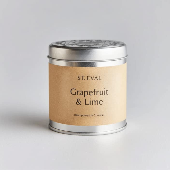 St. Eval Grapefruit & Lime Tin Candle - Refreshing Luxury Fragrance