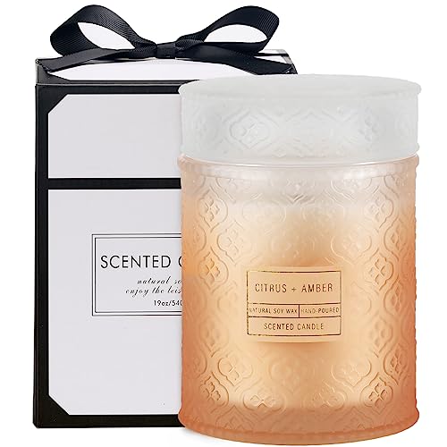 Citrus & Amber Luxury Scented Candle - 19 oz