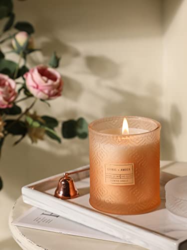 Citrus & Amber Luxury Scented Candle - 19 oz