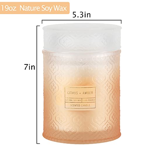 Citrus & Amber Luxury Scented Candle - 19 oz