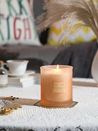 Citrus & Amber Luxury Scented Candle - 19 oz