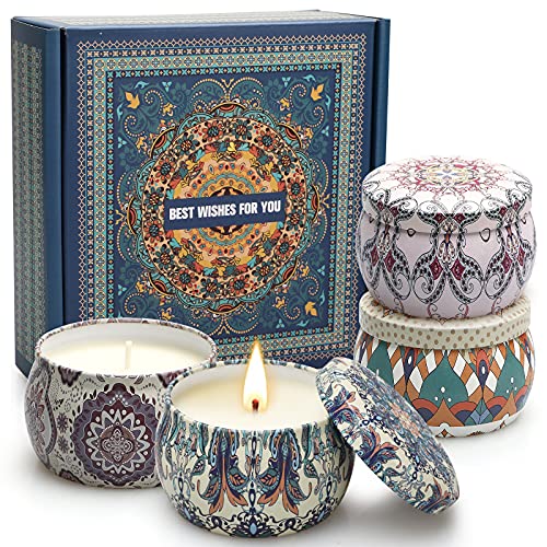 Luxury Lavender Scented Candles - 4 Pack