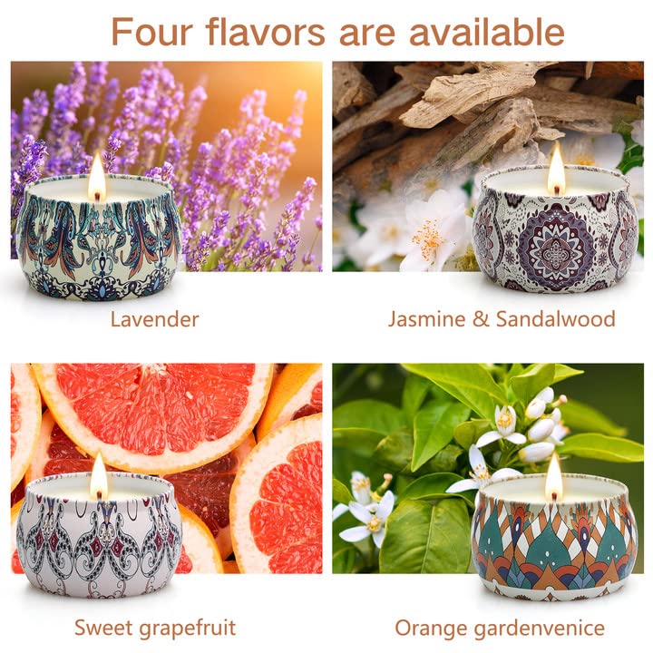 Luxury Lavender Scented Candles - 4 Pack