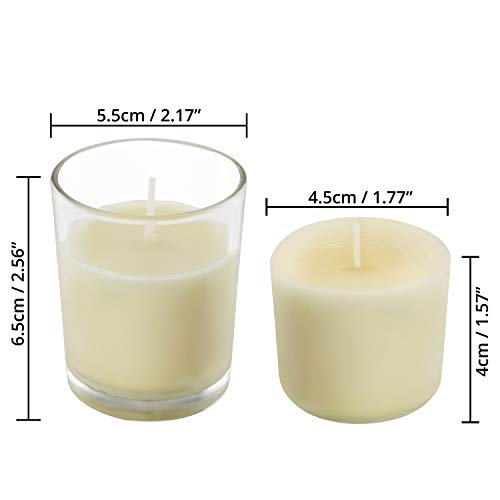 Belle Vous Clear Glass Votive Candles (24 Pack)