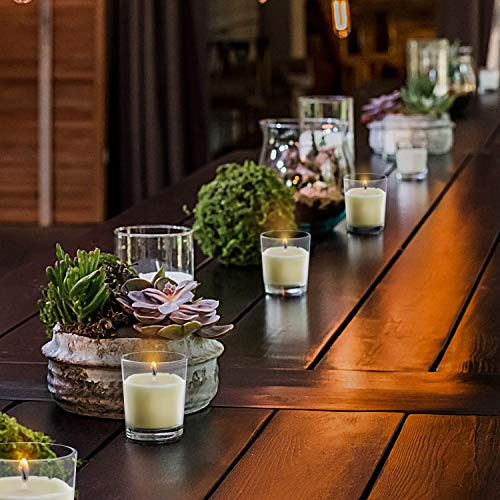 Belle Vous Clear Glass Votive Candles (24 Pack)