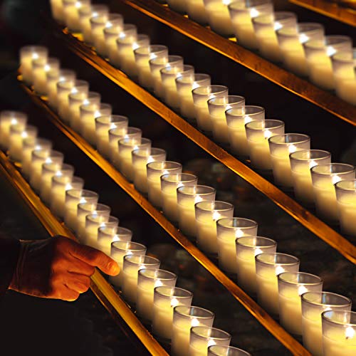 Belle Vous Clear Glass Votive Candles (24 Pack)