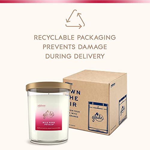 Luxury Wild Rose Petals Candle - 85 Hour Burn Time