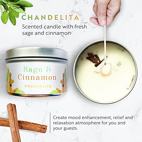 Luxury Chandelita Scented Candle - Sage & Cinnamon