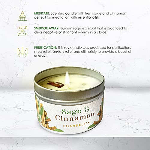 Luxury Chandelita Scented Candle - Sage & Cinnamon